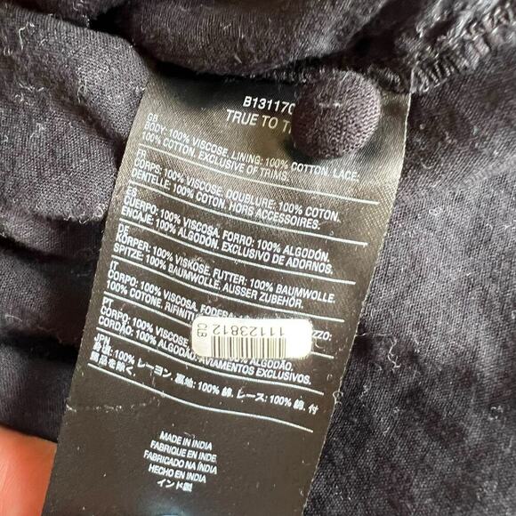 Volcom Women's Sunset Path Mini Dress Black Size Small Boho Crotchet Festival - Picture 7 of 10